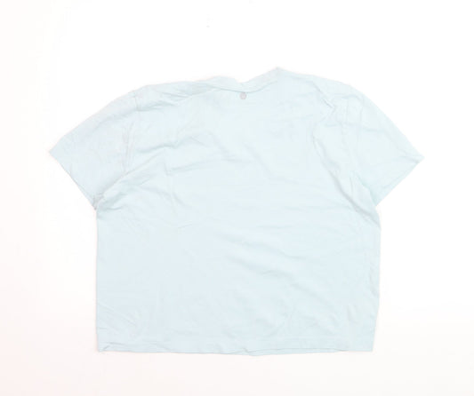 Harmony & Balance Women's Blue Cotton Stretch T-Shirt Size L