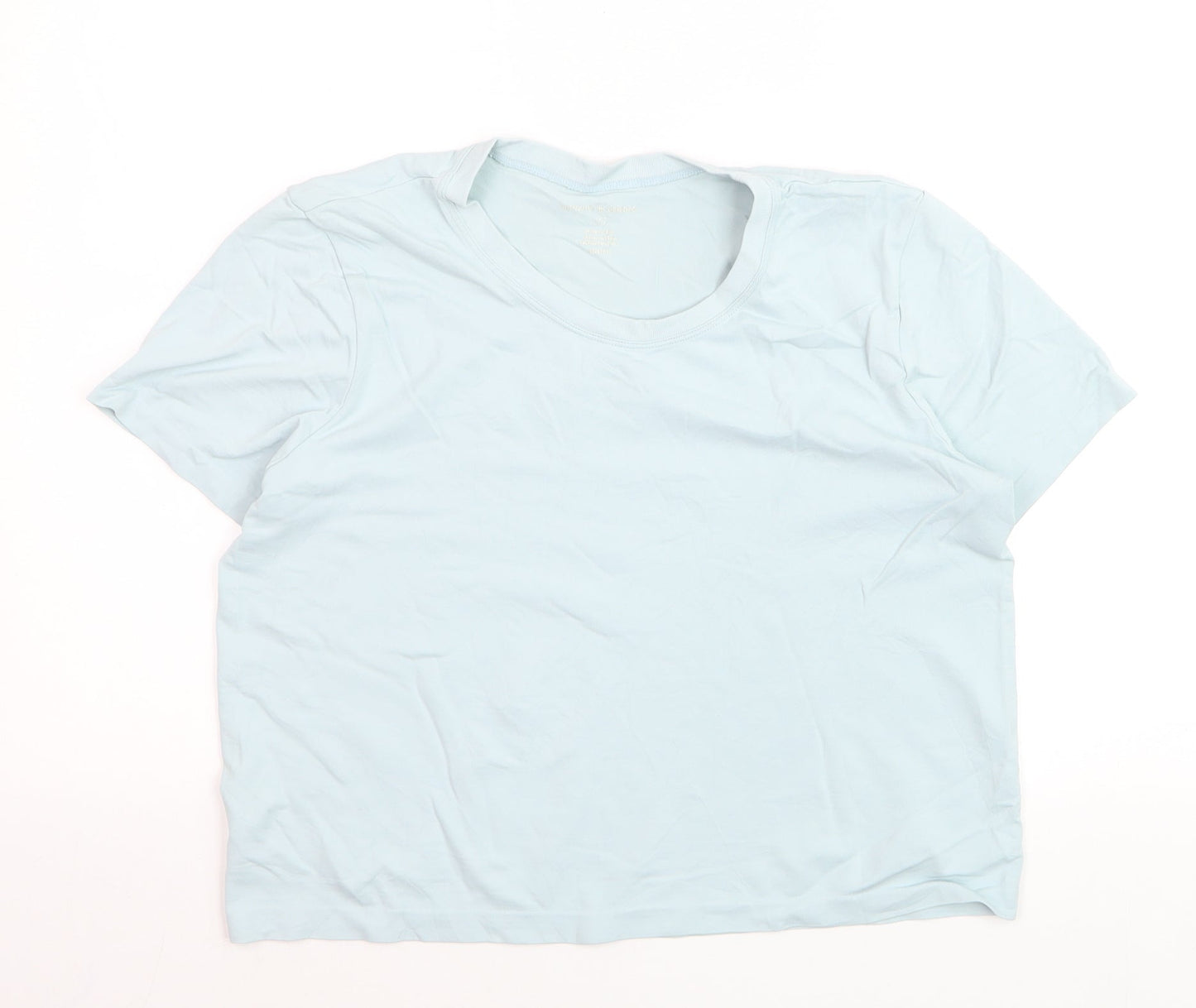 Harmony & Balance Women's Blue Cotton Stretch T-Shirt Size L