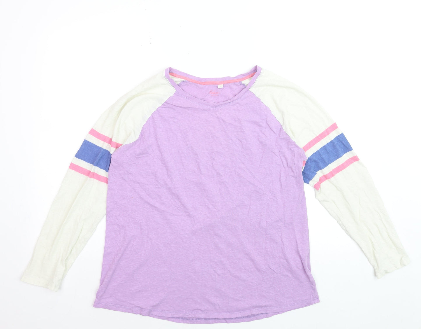 Boden Women’s Multicoloured Long Sleeve Cotton Raglan T-Shirt Size L