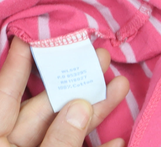 Boden Womens Pink White Stripe 3/4 Sleeve Cotton Tunic UK 12
