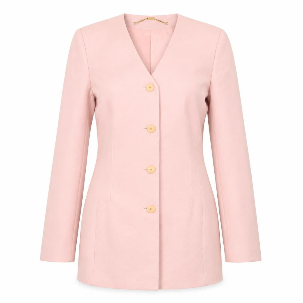 Viyella Women's Pink Single-Breasted Blazer Jacket UK 8 Classic Fit