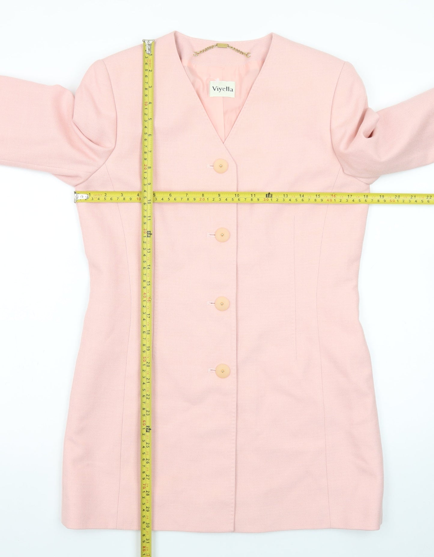 Viyella Women's Pink Single-Breasted Blazer Jacket UK 8 Classic Fit