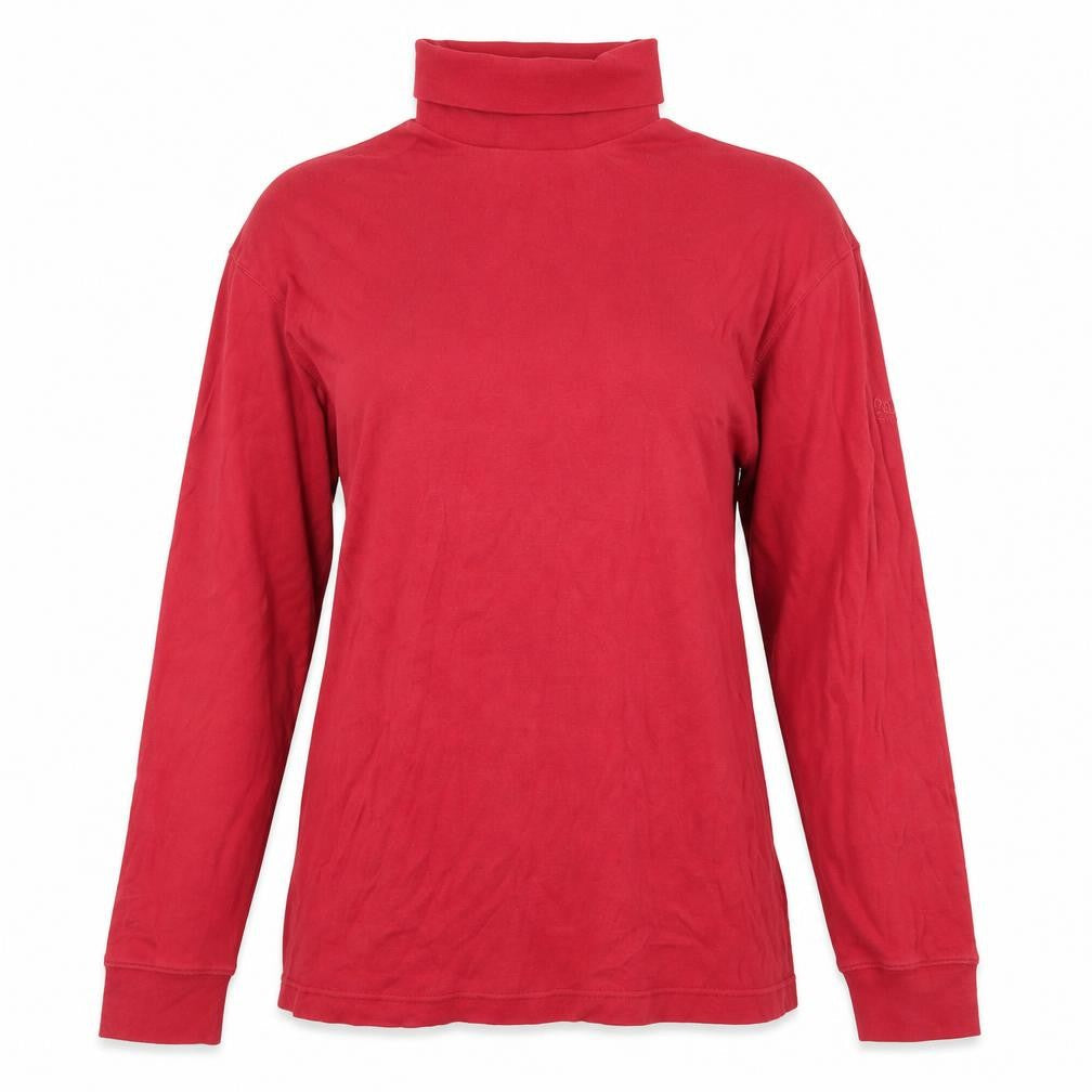 Cotton Traders Womens Red Roll Neck Long Sleeve T-Shirt Size M