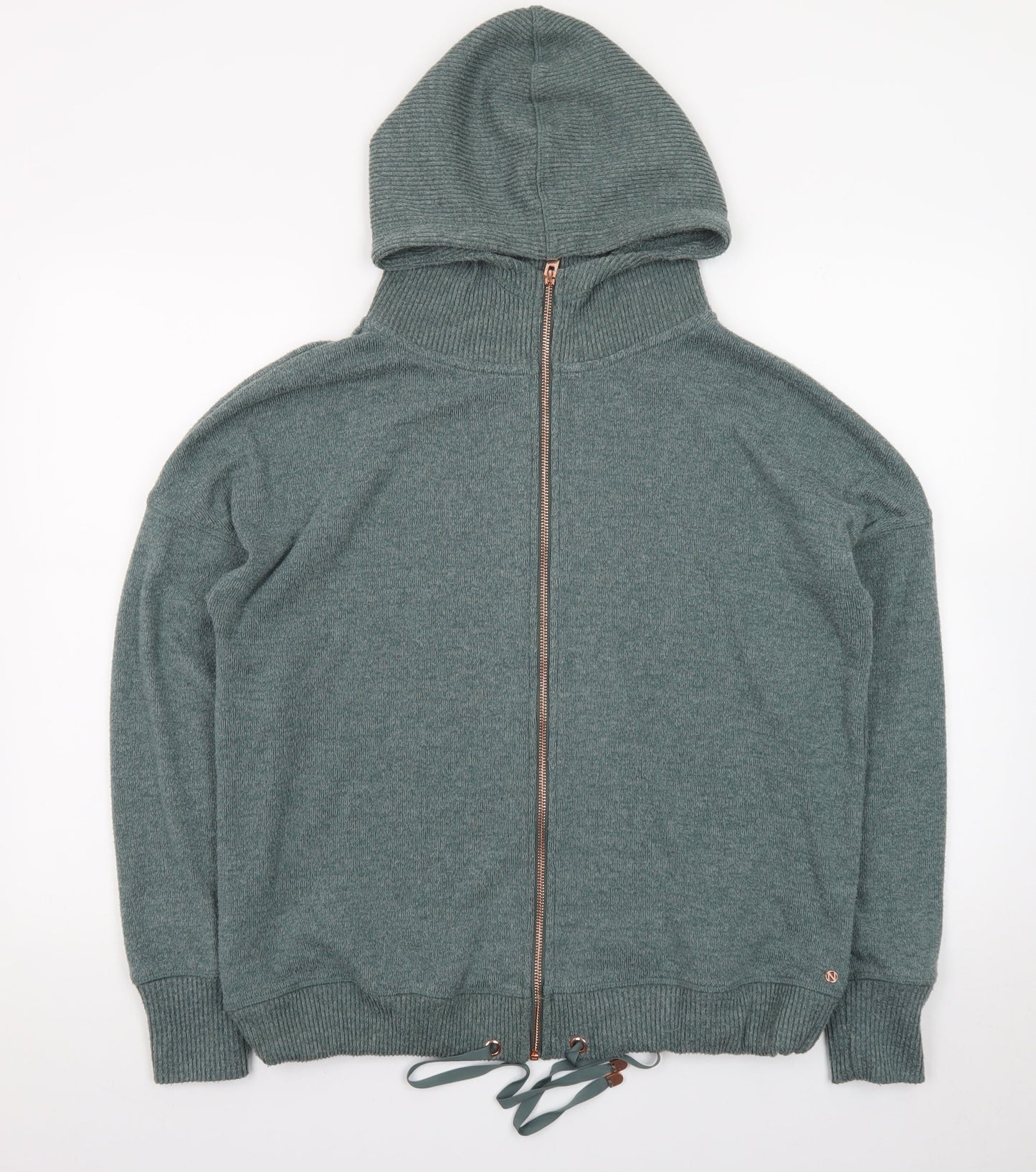 Next Womens Green Full Zip Hoodie Size 12 Polyester Blend