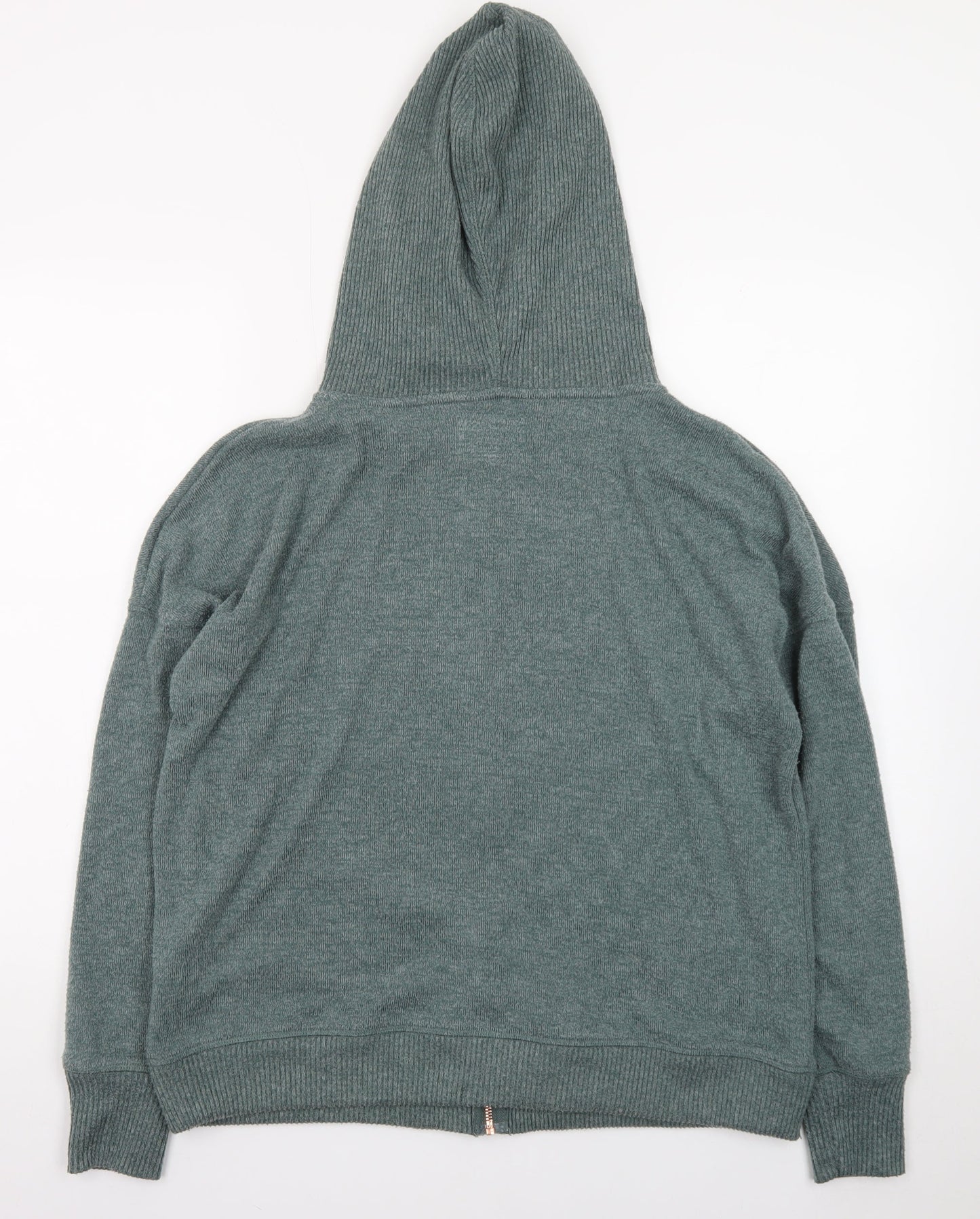 Next Womens Green Full Zip Hoodie Size 12 Polyester Blend