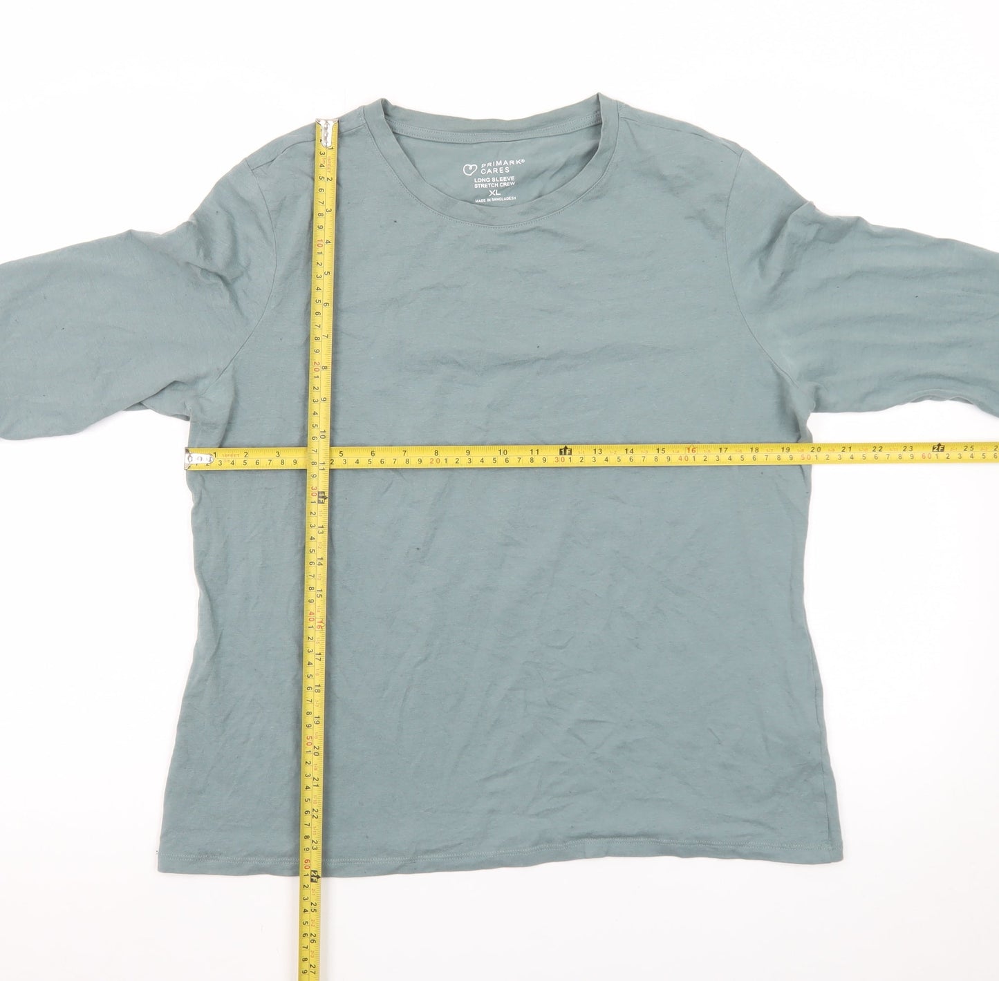 Primark Men’s Green Long Sleeve Stretch Crew T-Shirt XL