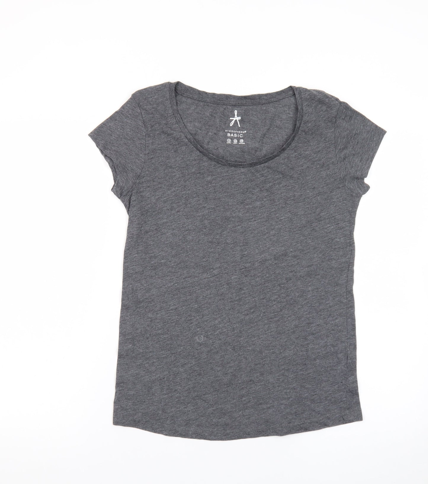 Atmosphere Women’s Grey Basic Short Sleeve Jersey T-Shirt Size 12