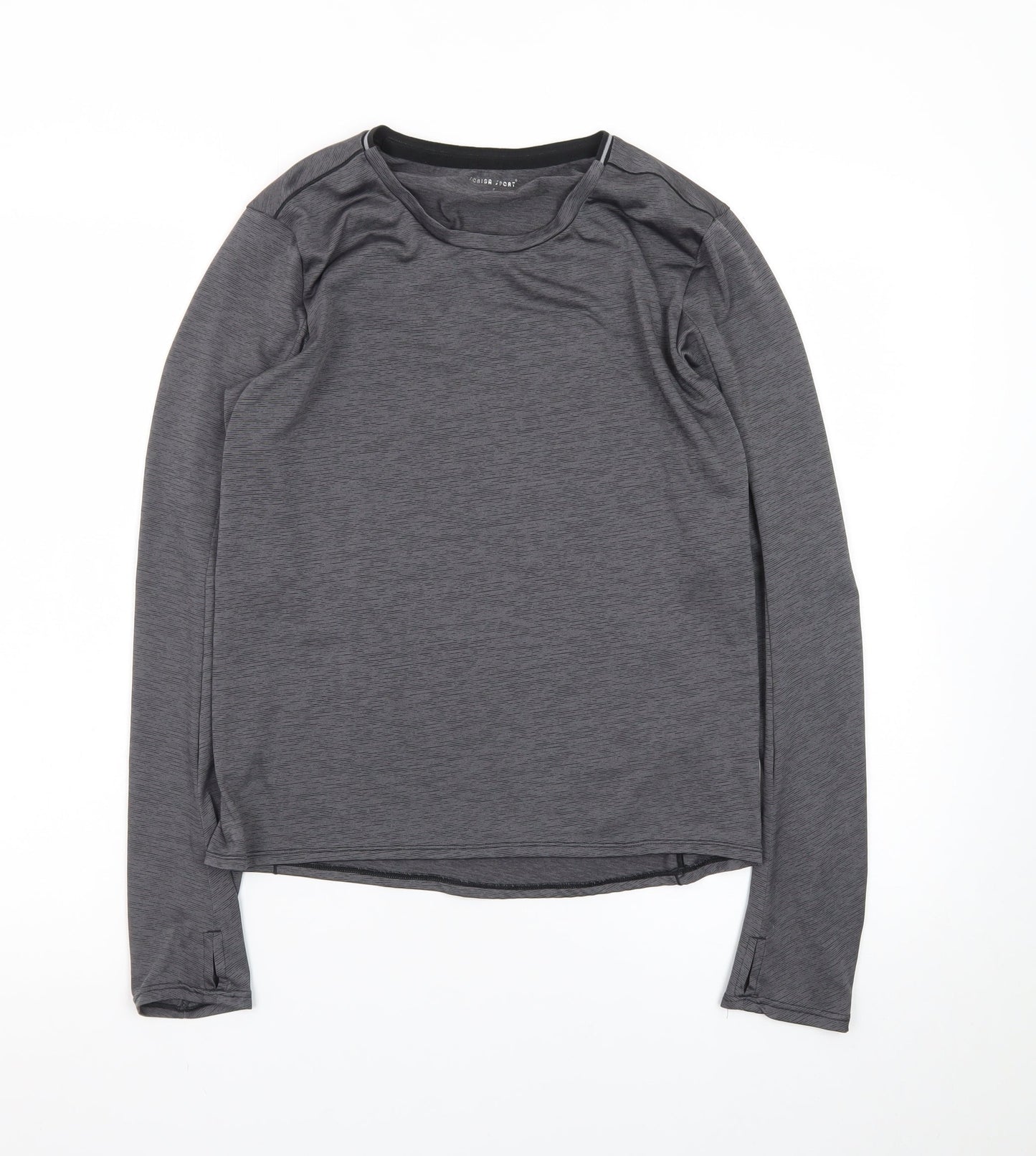 Scrida Sport Men’s Grey Long Sleeve Athletic Fit T-Shirt Size S