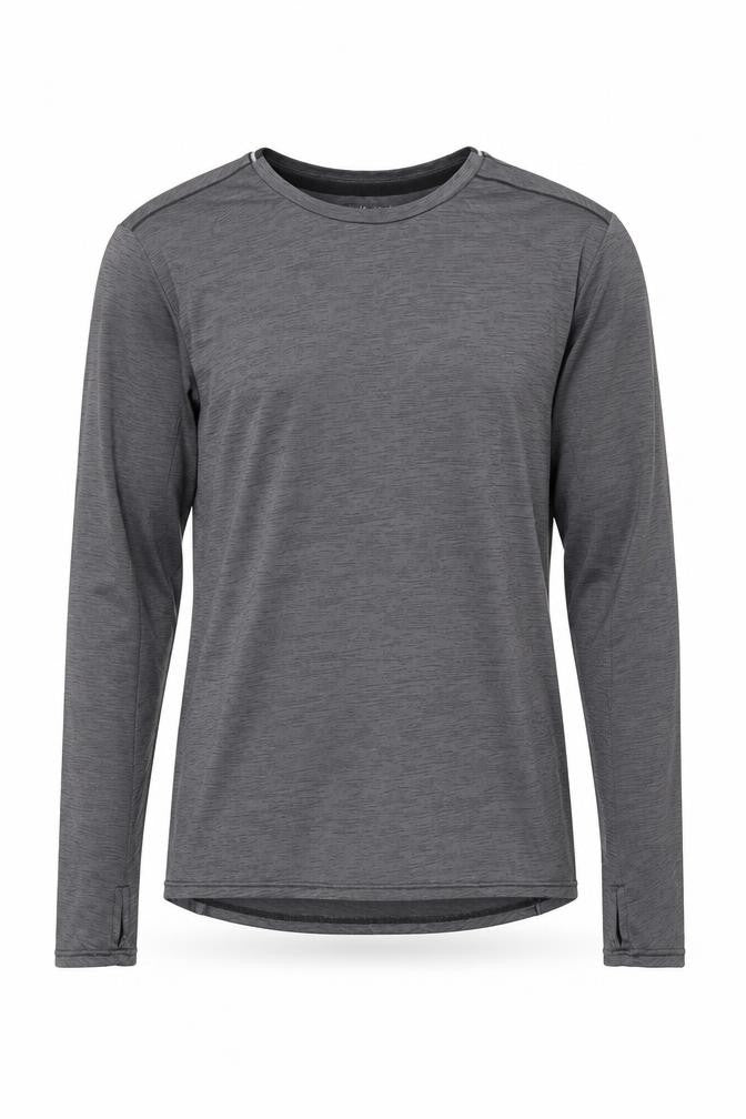 Scrida Sport Men’s Grey Long Sleeve Athletic Fit T-Shirt Size S