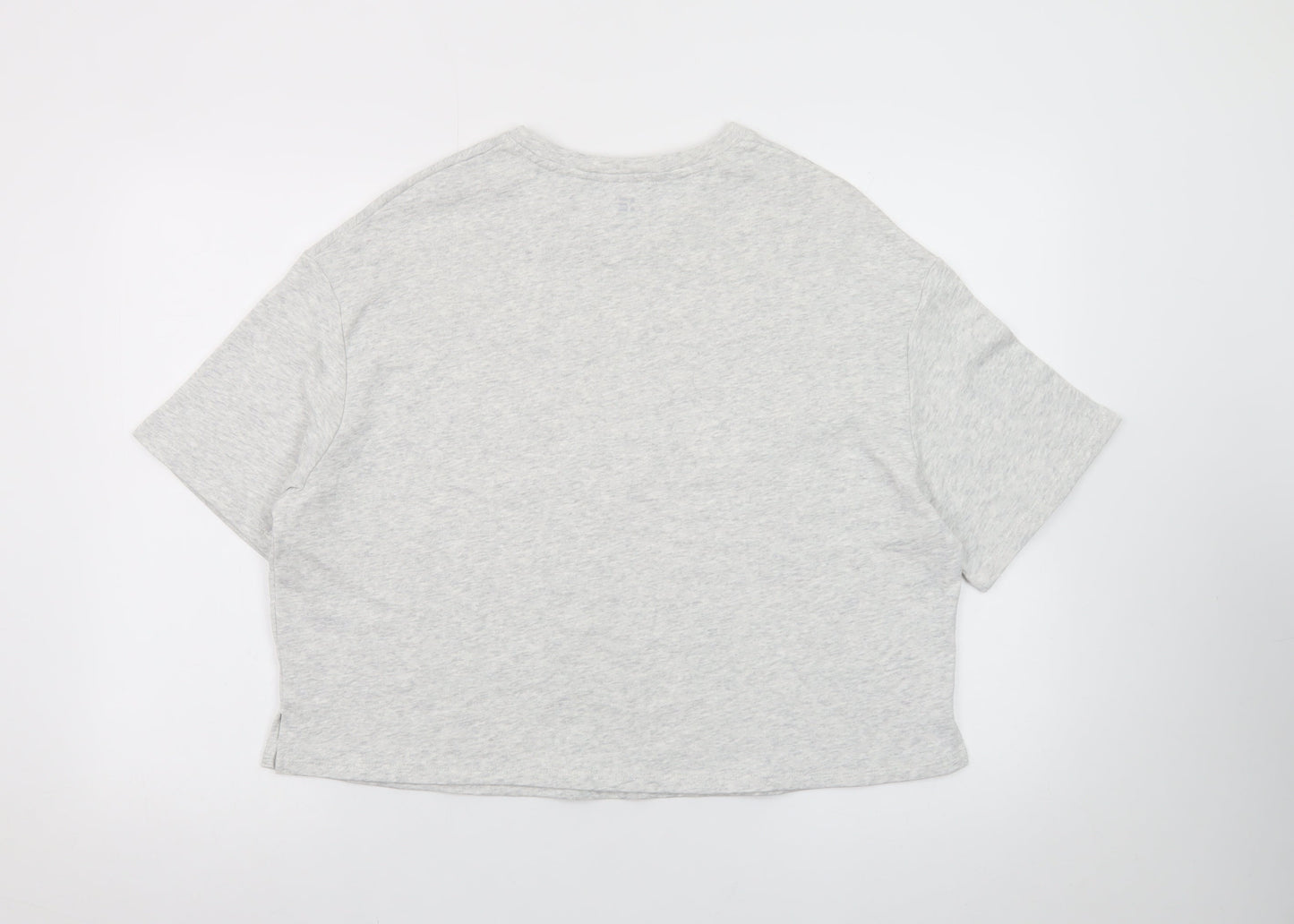 F&F Active Women's Grey 'Sunday Club' Relaxed Fit Short Sleeve Jumper M