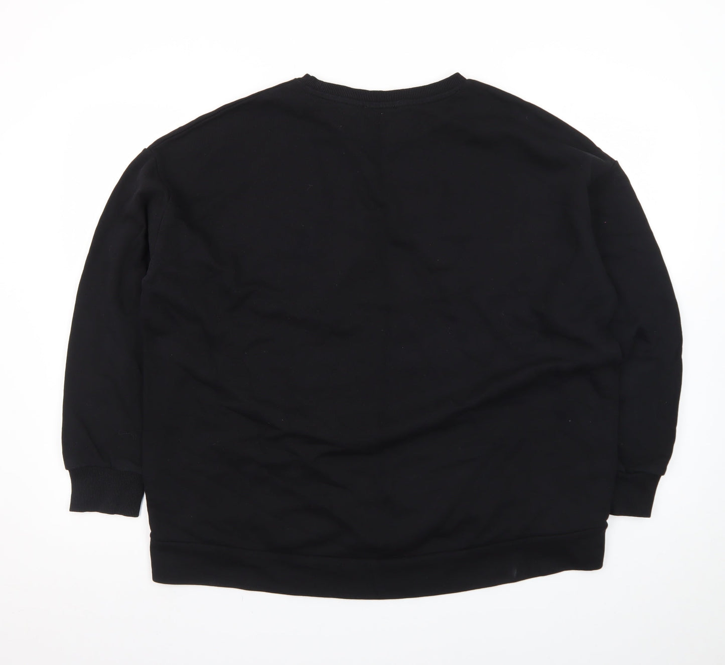 Tu Men's Black Cotton Crew Neck Long Sleeve Pullover Sweatshirt L