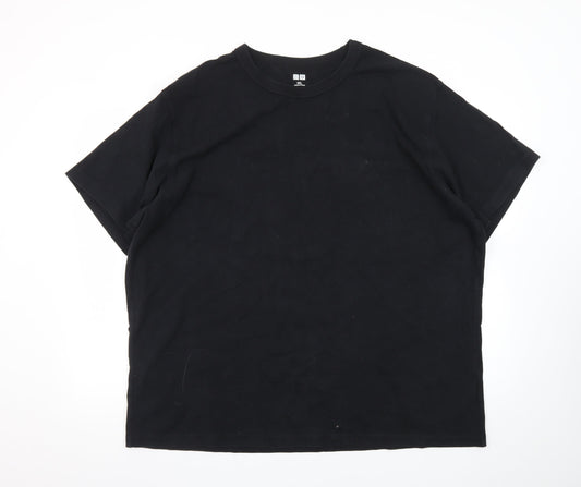 Uniqlo Men’s Black 3XL Crew Neck Cotton T-Shirt
