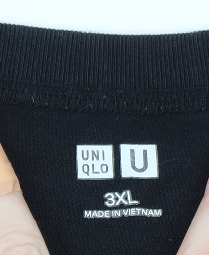 Uniqlo Men’s Black 3XL Crew Neck Cotton T-Shirt