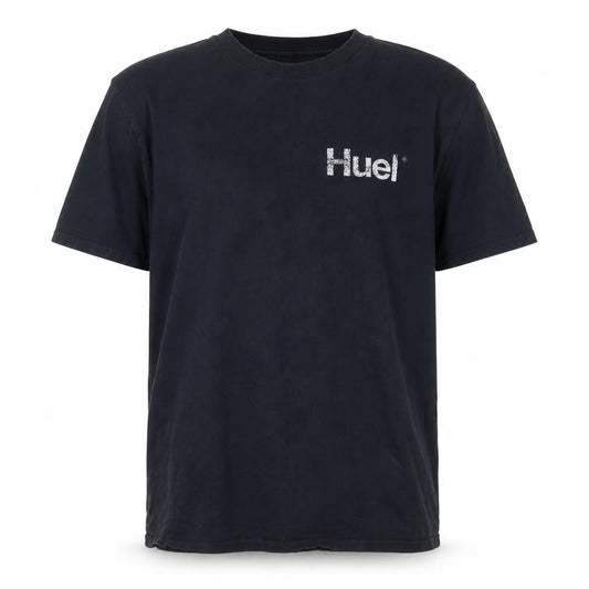 Gildan Men’s Black Huel Logo Cotton Crew Neck Short Sleeve T-Shirt Medium