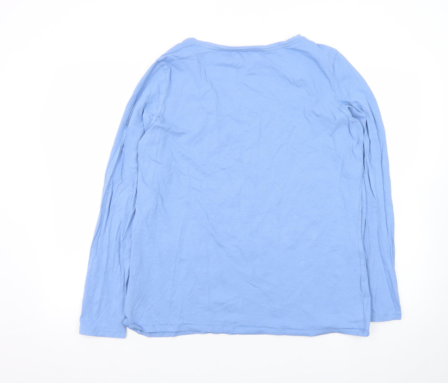 Primark Womens Blue V-Neck Long Sleeve Stretch Top Size XL