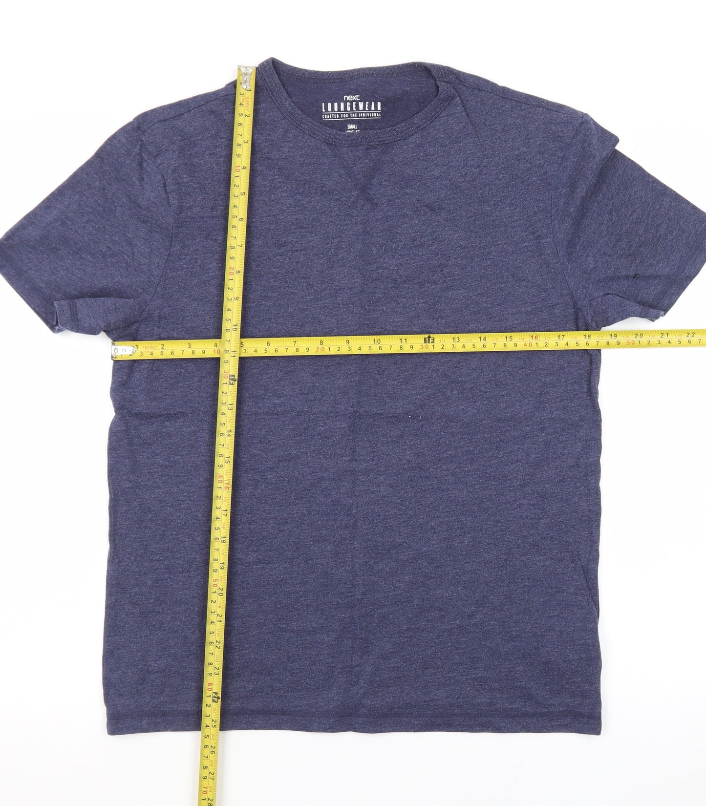 Next Men's Blue Cotton Blend Short Sleeve Pyjama Top Size S