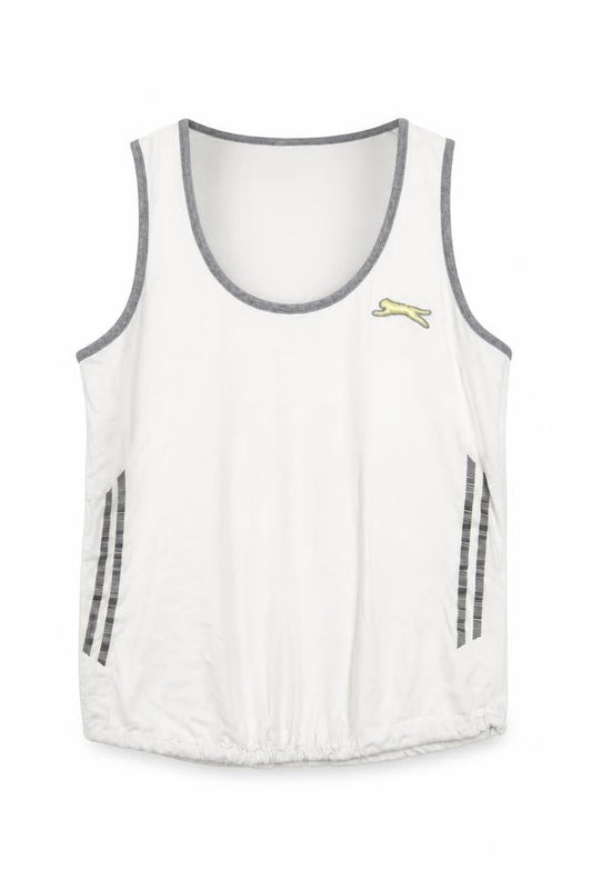 Slazenger Men's White Sleeveless Round Neck Cotton T-Shirt XL