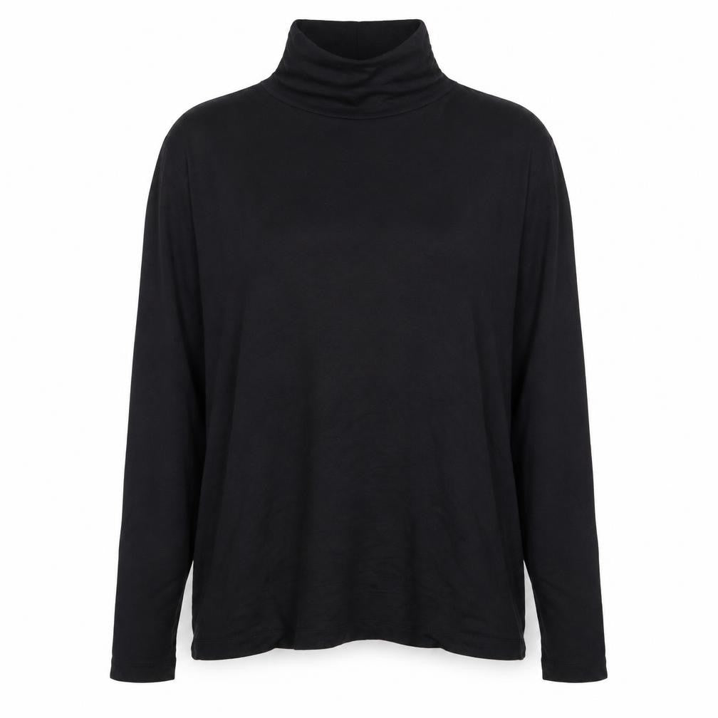 Marks & Spencer Women's Black Roll Neck Long Sleeve Basic Top Size 16