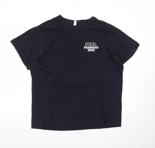 Casual Classics Men's Navy Blue L PIXL Freshers 2025 Graphic T-Shirt