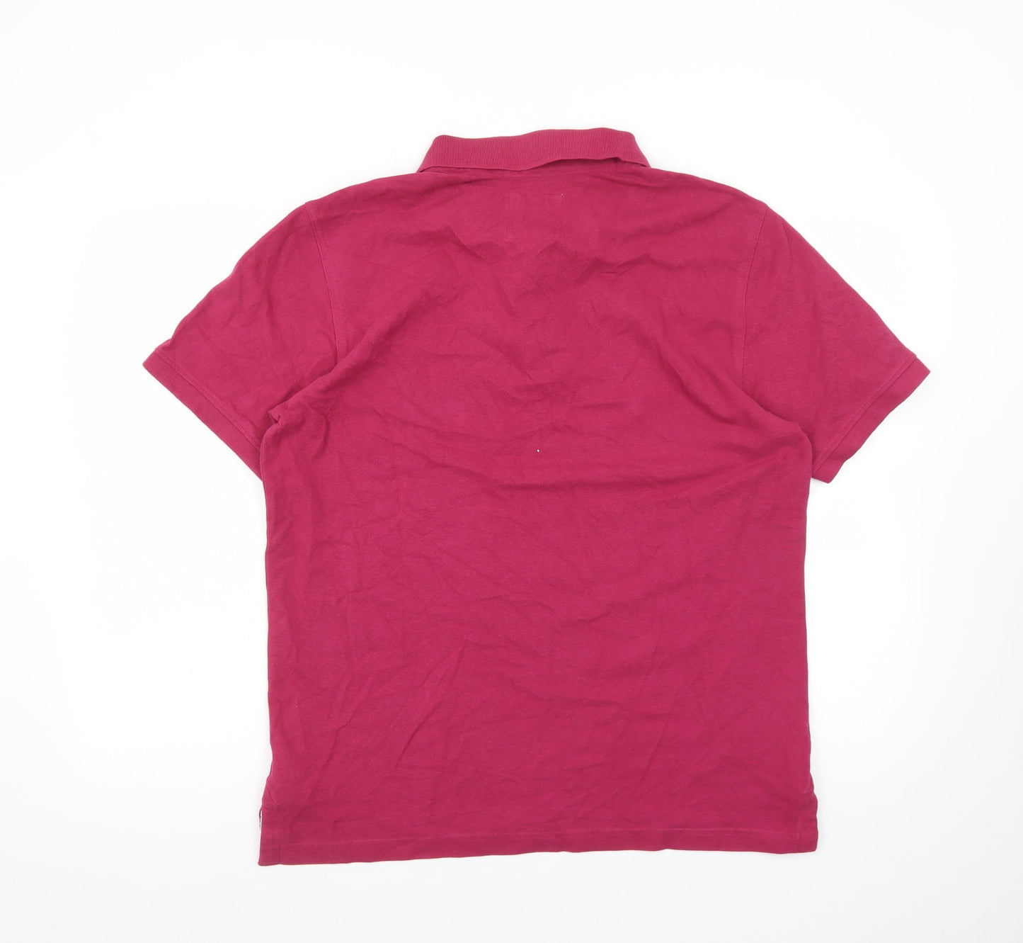 Crew Clothing Company Men's Red Cotton Polo Shirt L
