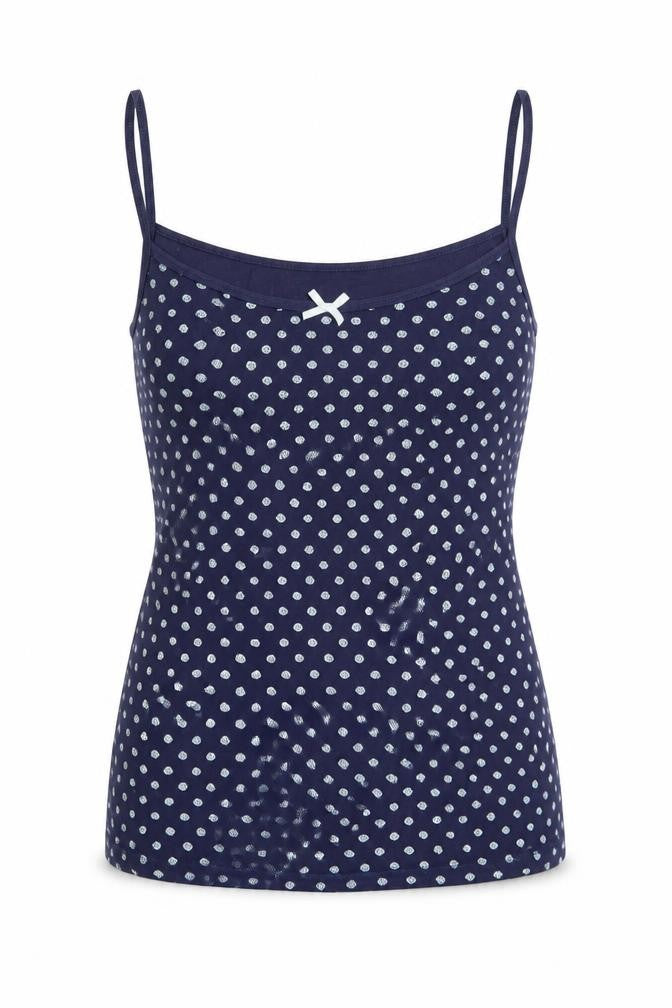 George Womens Blue Polka Dot Cami Pyjama Top Size 8-10