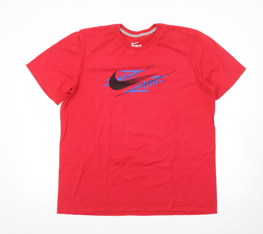 Nike Men's Red XL Athletic Fit Graphic Sports T-Shirt