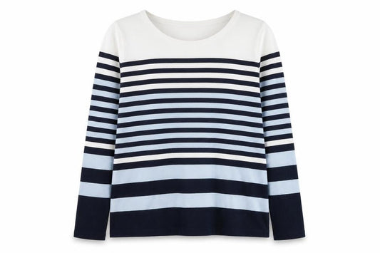 Hobbs Womens Blue Stripe Long Sleeve Pullover Sweatshirt XL