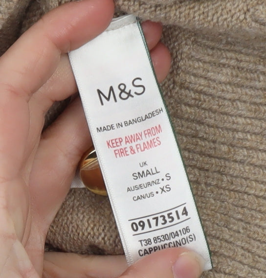Marks and Spencer Women’s Beige Wool Blend Cardigan UK Small