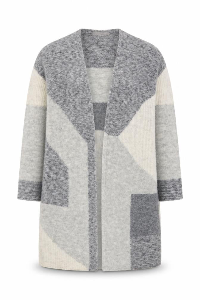 George Women's Grey Knit Open Long Cardigan Size S
