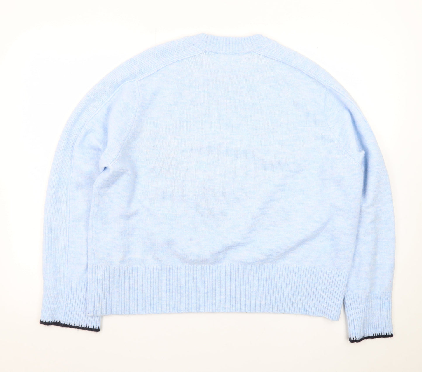 Next Women Blue Whale Animal Print Crew Neck Jumper Size M