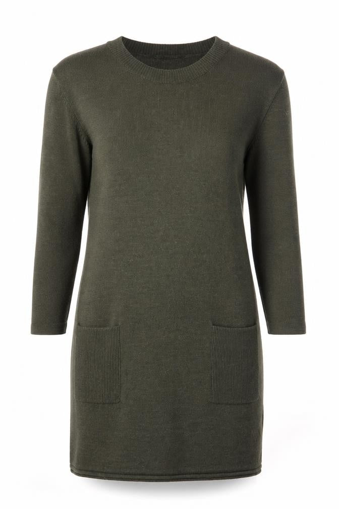 Toast Women’s Green Wool Jumper Dress Size 6 Long Sleeve Knit