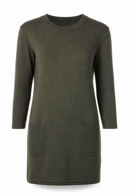Toast Women’s Green Wool Jumper Dress Size 6 Long Sleeve Knit