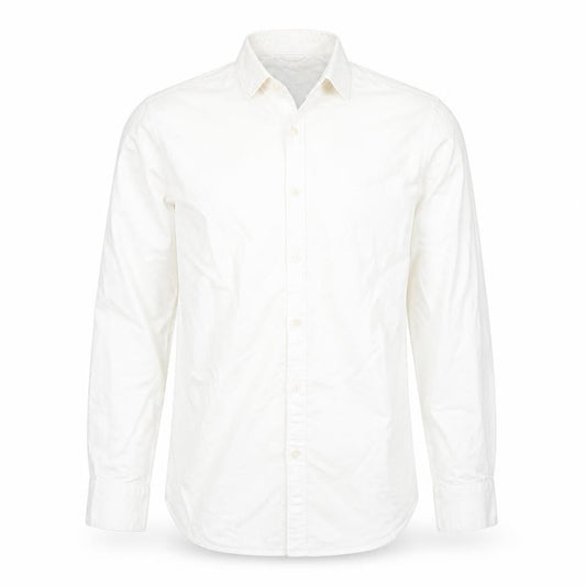 Farah Men's White Slim Fit Button-Up Cotton Shirt M