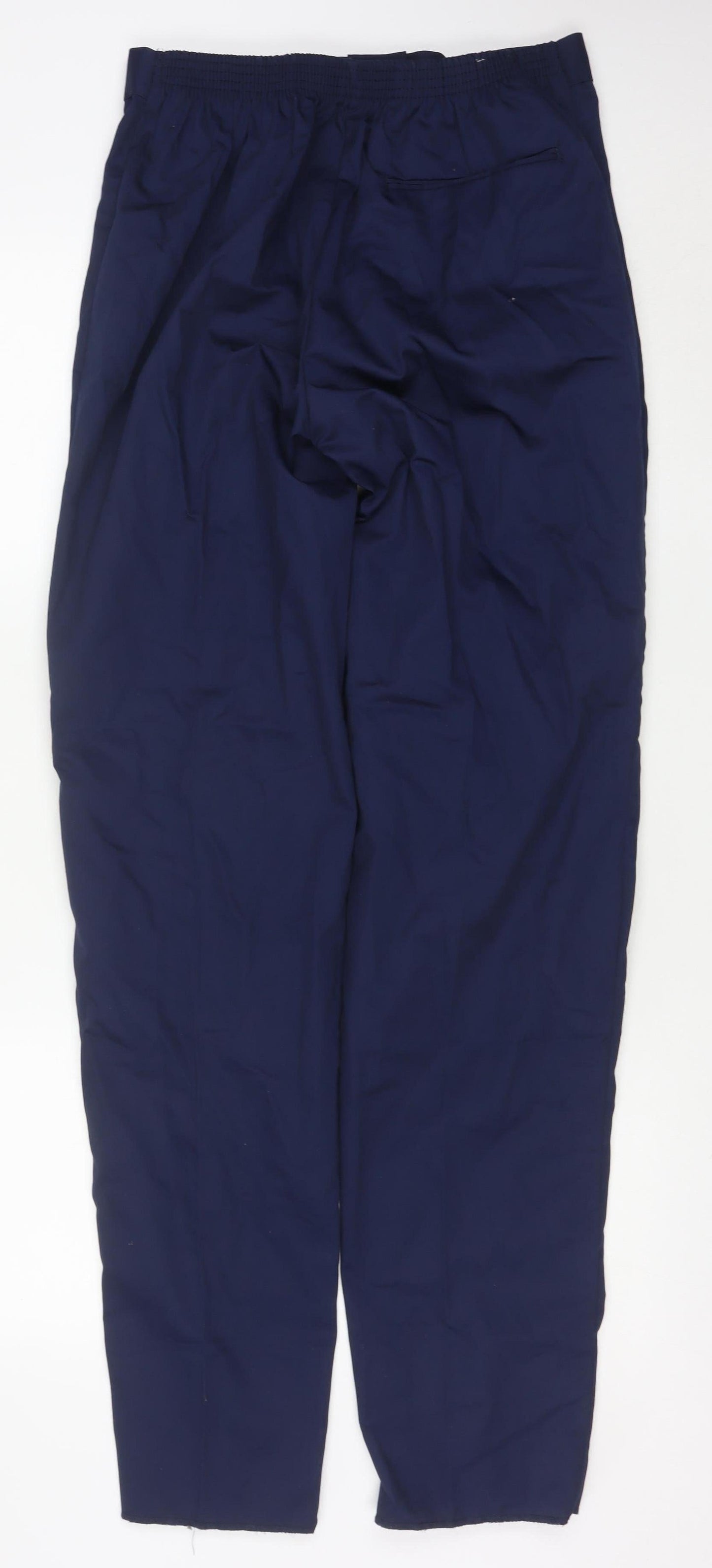 Tibard Womens Blue Size 12 Workwear Trousers Elastic Waist Polyester Cotton