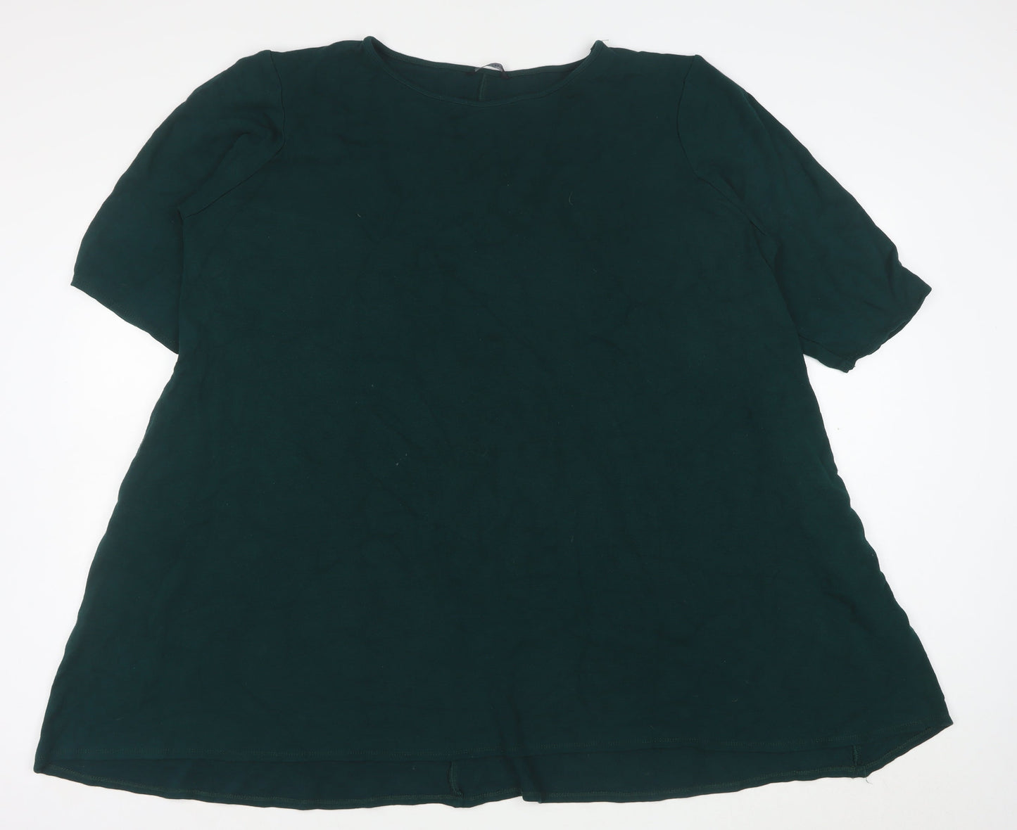Roman Women’s Green Jersey A-Line Dress Size 22/24 Half Sleeve