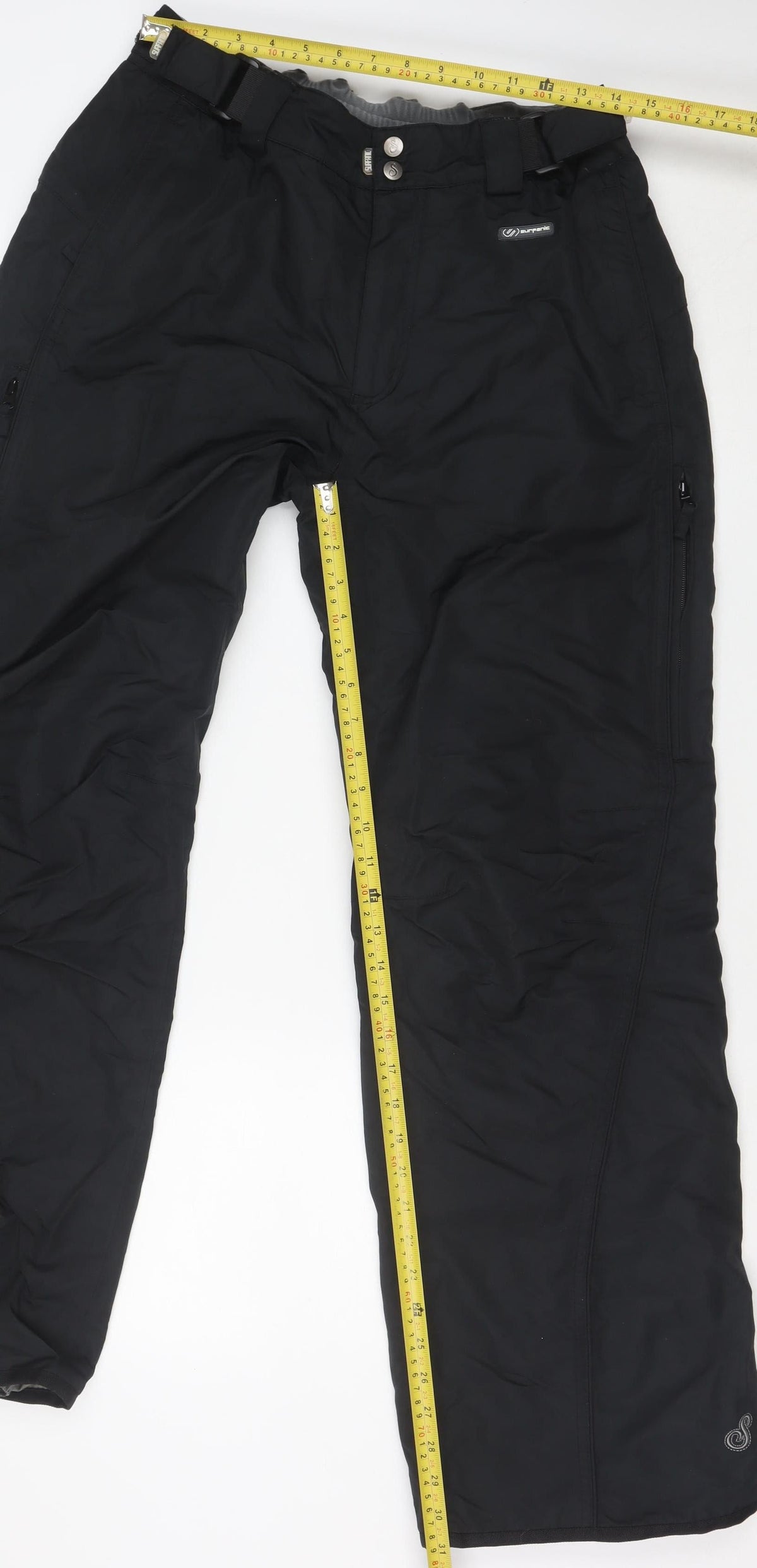 Surfanic Womens Black L Snow Pants Waterproof Ski Trousers