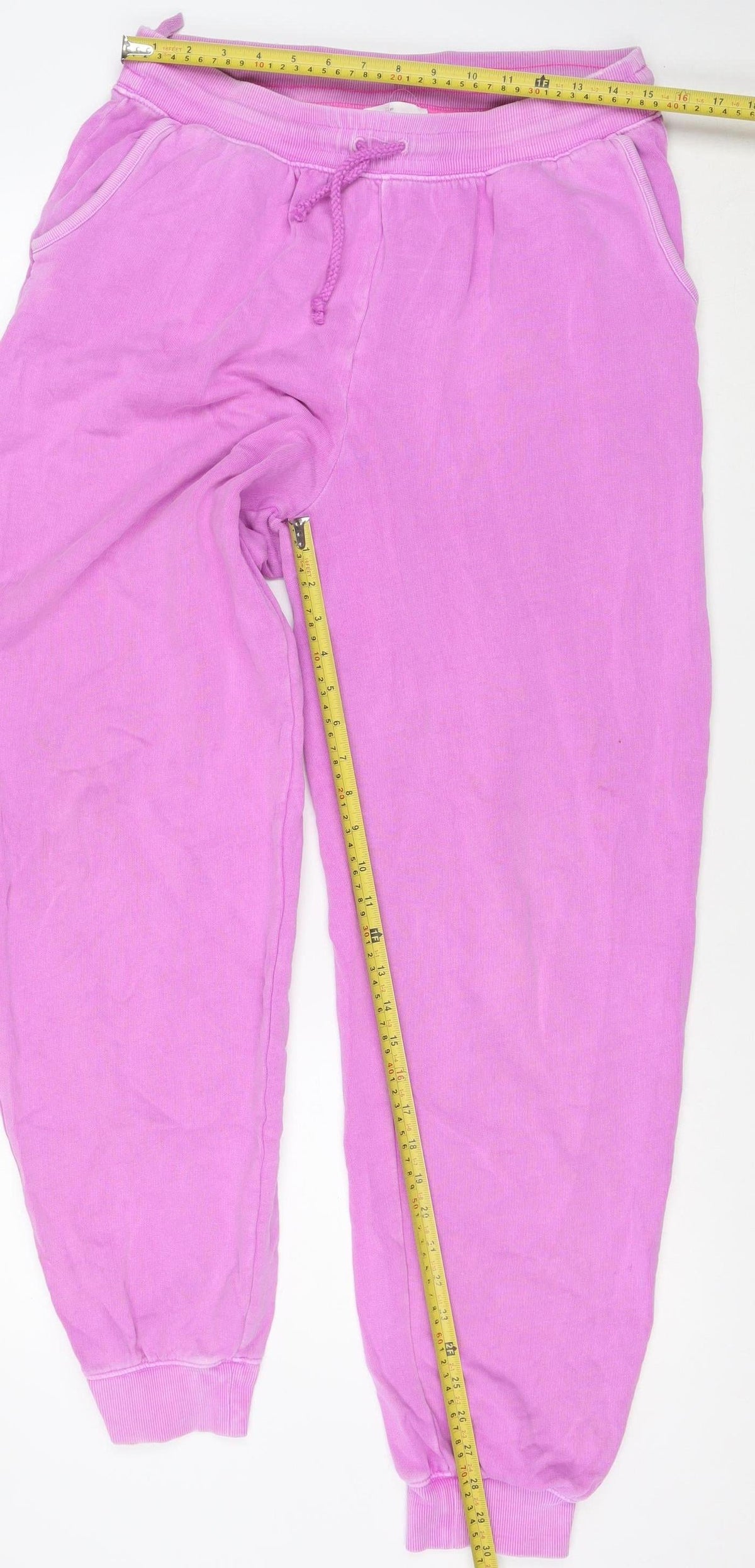 Boutique Womens Pink Cotton Jogger Trousers Size M Regular Fit