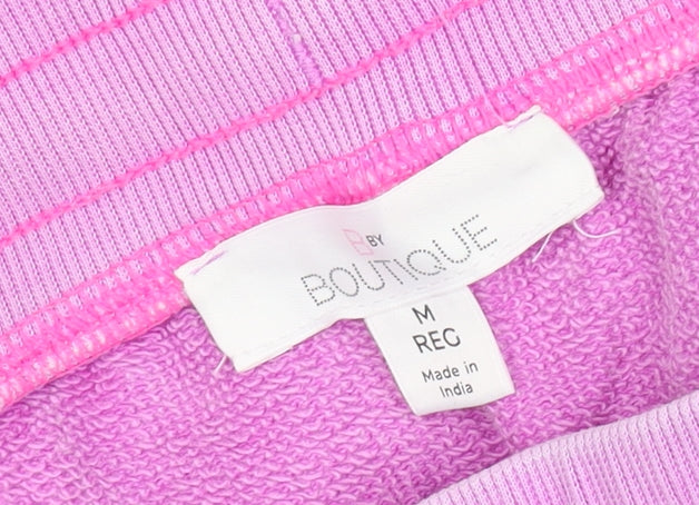 Boutique Womens Pink Cotton Jogger Trousers Size M Regular Fit