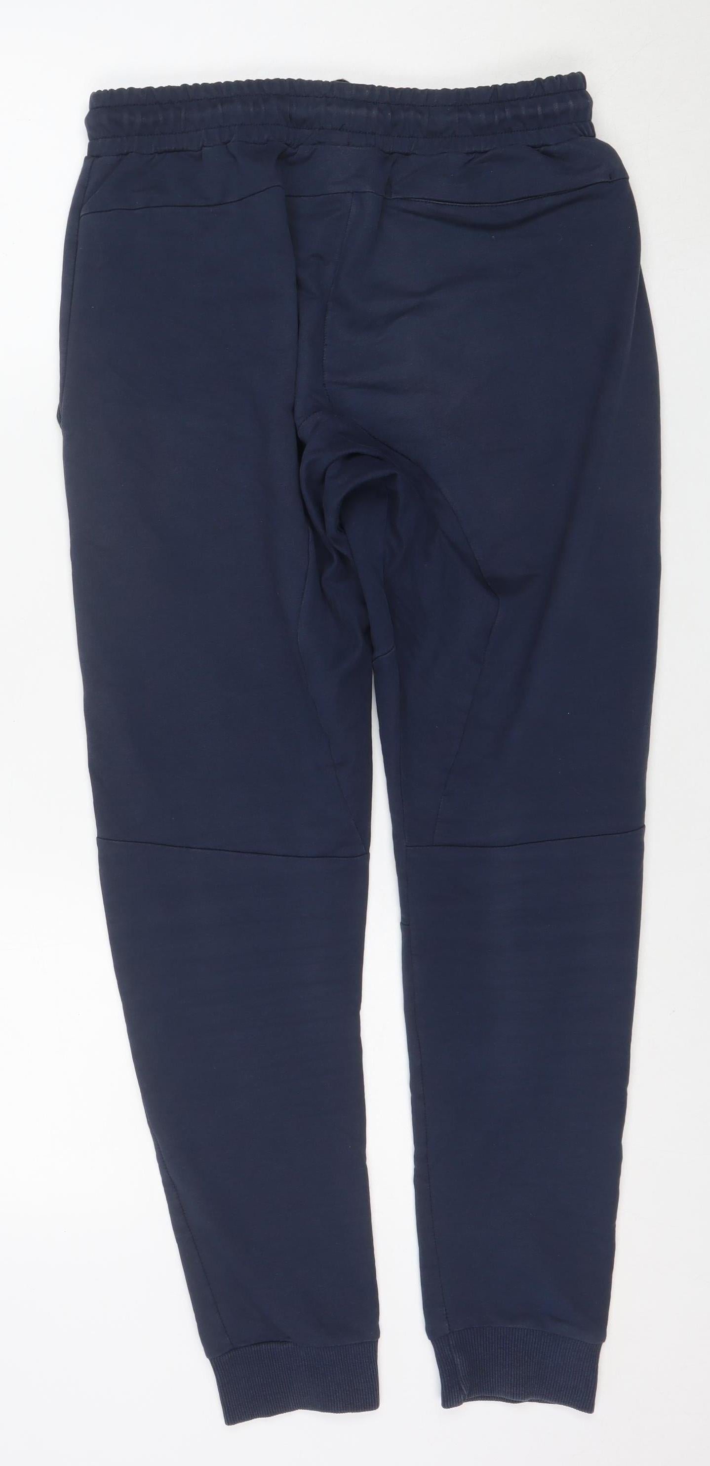 Vanquish Men's Blue Jogger Trousers Size M Activewear Cotton Blend