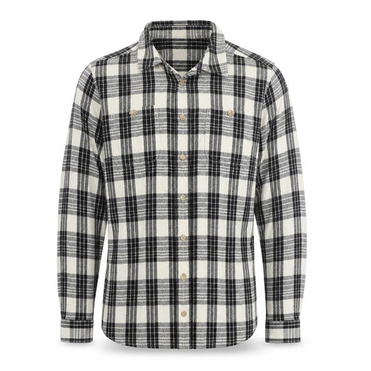 Prototype Trading Men's Black Check Flannel Button-Up Shirt M
