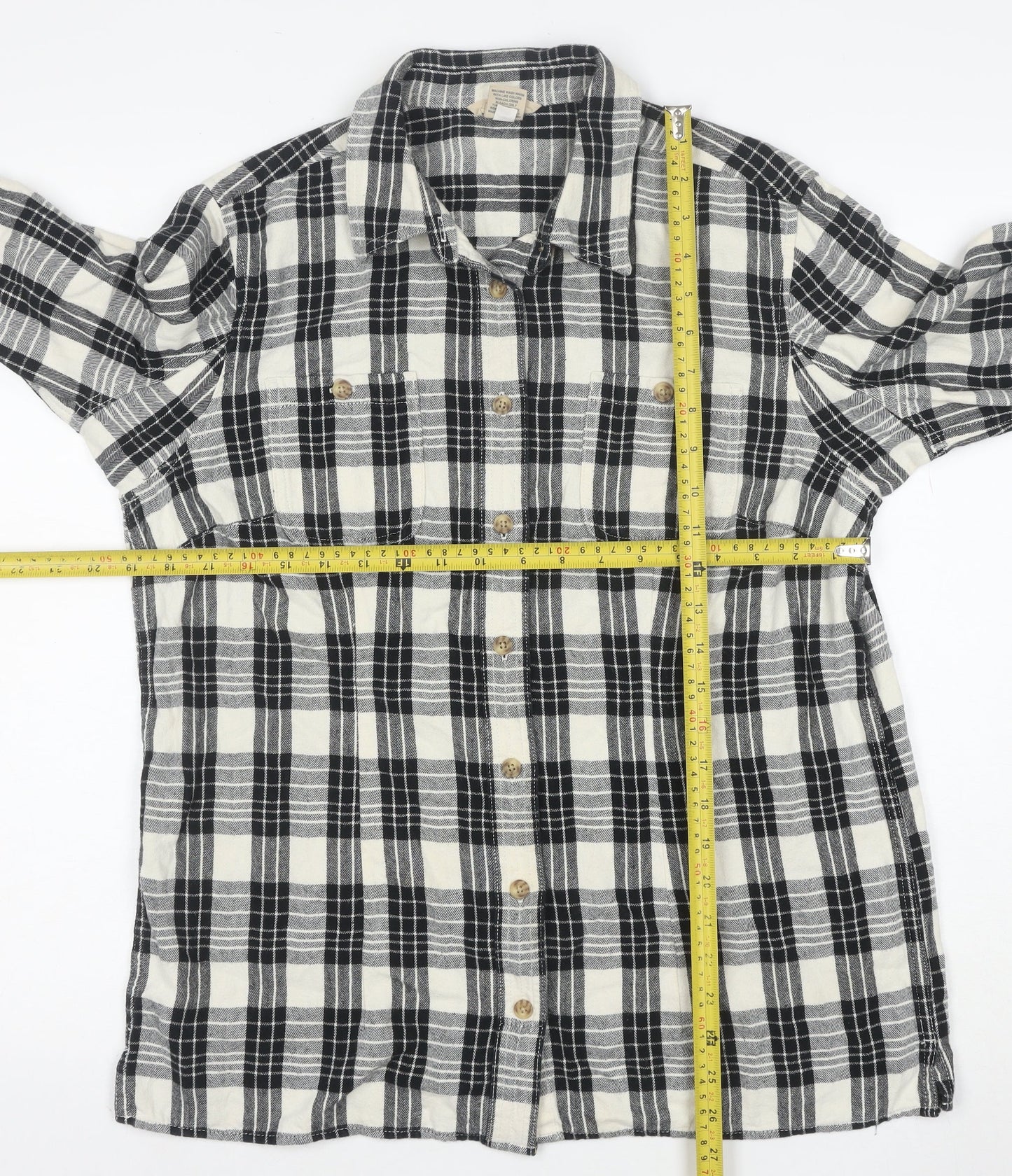 Prototype Trading Men's Black Check Flannel Button-Up Shirt M