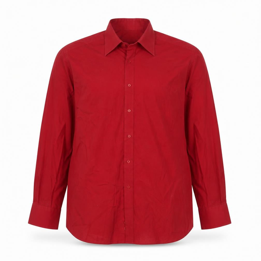 Ben Sherman Men's Red 17 Long Sleeve Regular Fit Button-Up Shirt