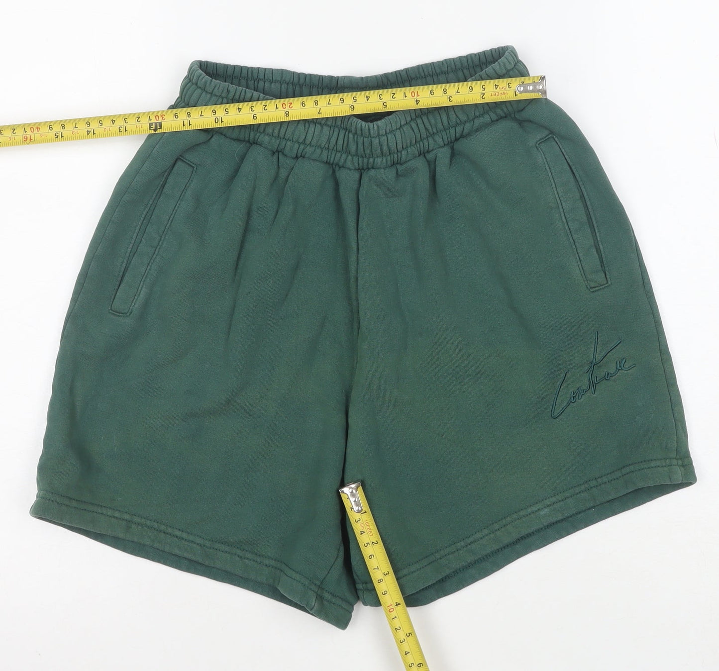 Couture Women’s Green Sweat Shorts Size 8 Cotton Jersey Activewear