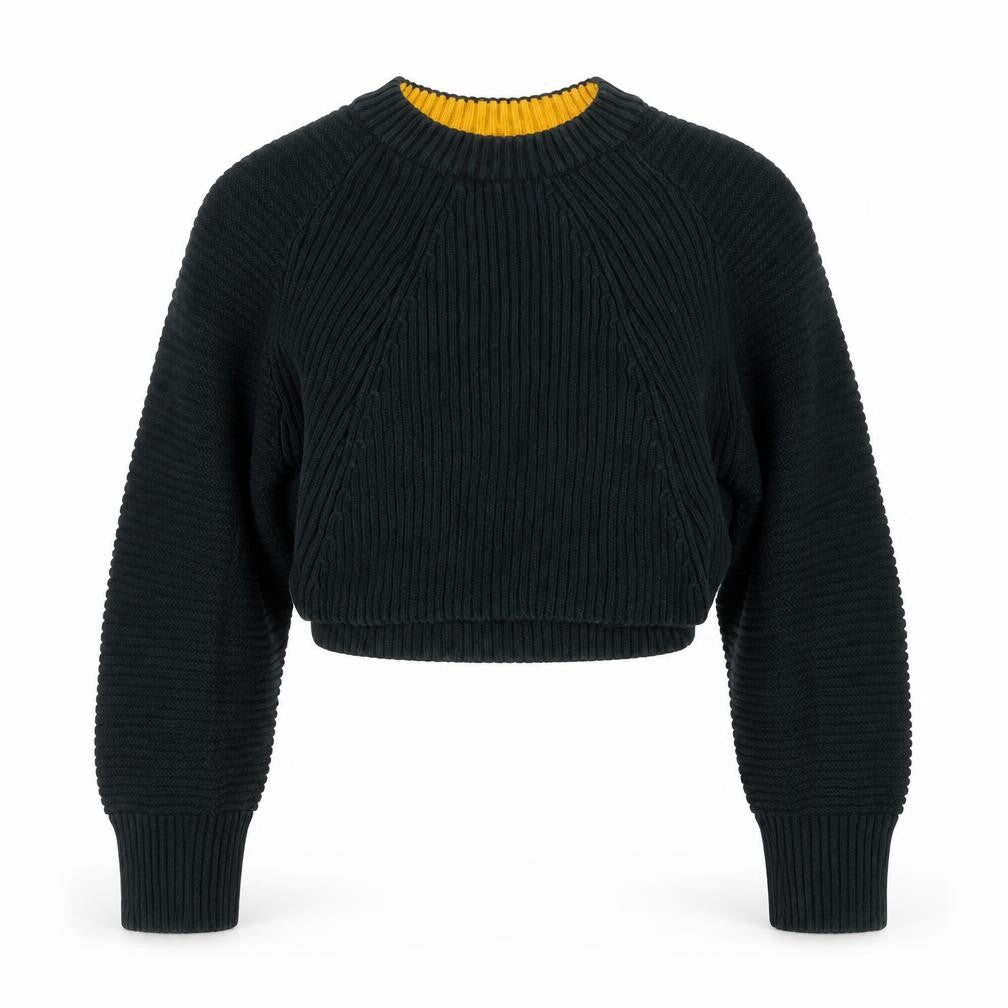 Topshop Women Green Chunky Knit Crew Neck Jumper Size 10