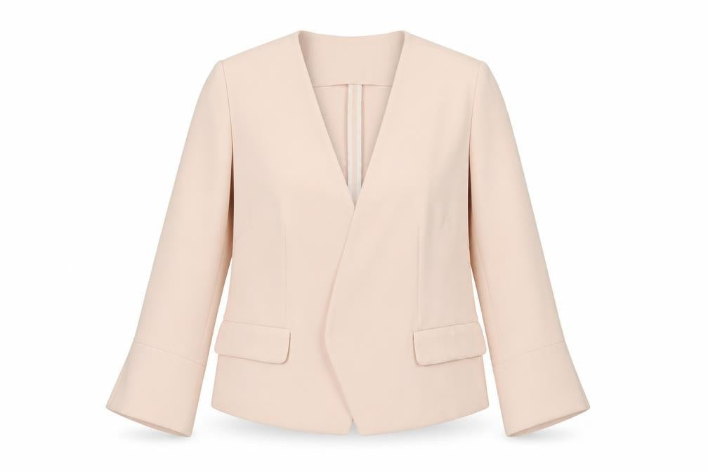 Whistles Women Beige Regular Fit Single-Breasted Suit Jacket UK 16