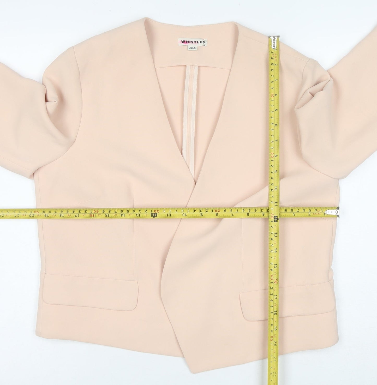 Whistles Women Beige Regular Fit Single-Breasted Suit Jacket UK 16