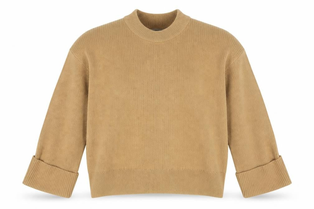 Atmosphere & Here Womens Beige Knit Crew Neck Jumper Size M