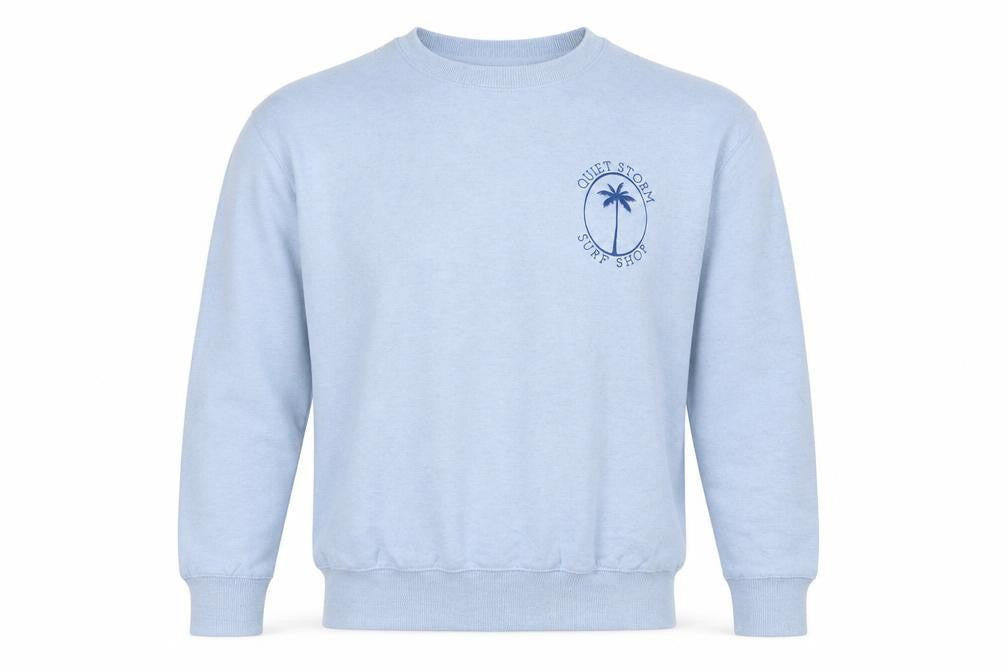 Quiet Storm Men's Blue Crew Neck Pullover Sweatshirt Size S