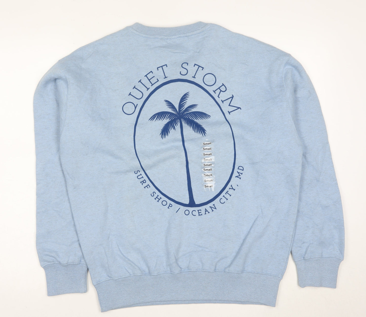 Quiet Storm Men's Blue Crew Neck Pullover Sweatshirt Size S