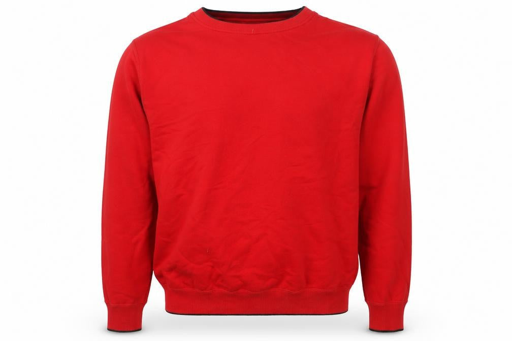 Greg Norman Men's Red Cotton Crew Neck Pullover Sweatshirt L